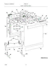 03 - Door / Control Panel parts for Frigidaire Dishwasher FDB2410HIC0 from AppliancePartsPros.com