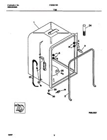 04 - Tub parts for Frigidaire Dishwasher FDB221RFR2 from AppliancePartsPros.com
