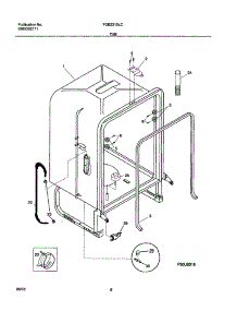 07 - Tub parts for Frigidaire Dishwasher FDB2310LCC0 from AppliancePartsPros.com