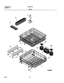 13 - Racks parts for Frigidaire Dishwasher FDB2310LCC0 from AppliancePartsPros.com