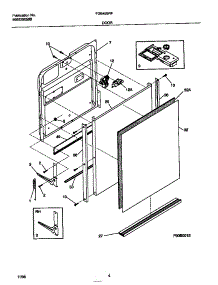 03 - Door parts for Frigidaire Dishwasher FDB435RFR1 from AppliancePartsPros.com