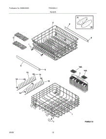 13 - Racks parts for Frigidaire Dishwasher FDB4050LHC1 from AppliancePartsPros.com