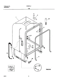 07 - Tub parts for Frigidaire Dishwasher FDB510LCS0 from AppliancePartsPros.com