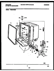05 - Tub And Frame Parts parts for Frigidaire Dishwasher FDB212RBM0 from AppliancePartsPros.com