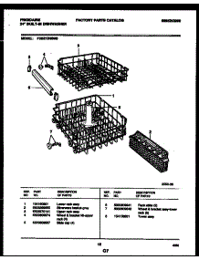 08 - Racks And Trays parts for Frigidaire Dishwasher FDB212RBM0 from AppliancePartsPros.com