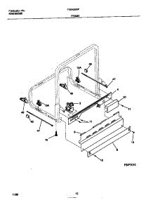 06 - Frame parts for Frigidaire Dishwasher FDB435RFR1 from AppliancePartsPros.com