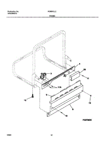 11 - Frame parts for Frigidaire Dishwasher FDB510LCS0 from AppliancePartsPros.com