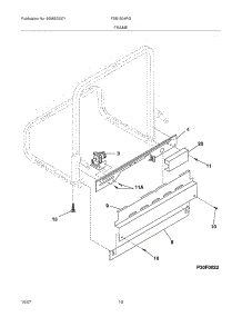 11 - Frame parts for Frigidaire Dishwasher FDB1504RGQ0 from AppliancePartsPros.com