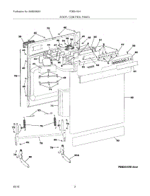 03 - Door / Control Panel parts for Frigidaire Dishwasher FDB2410HIB1 from AppliancePartsPros.com