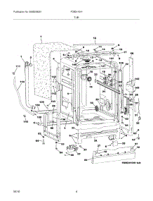 05 - Tub parts for Frigidaire Dishwasher FDB2410HIB1 from AppliancePartsPros.com
