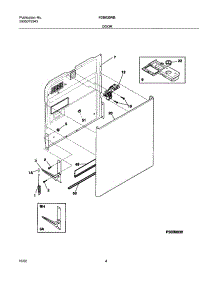 05 - Door parts for Frigidaire Dishwasher FDB635RBQ1 from AppliancePartsPros.com