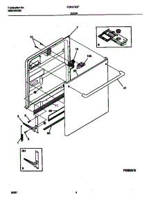 03 - Door parts for Frigidaire Dishwasher FDB679GFC0 from AppliancePartsPros.com