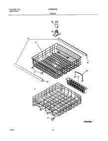 13 - Racks parts for Frigidaire Dishwasher FDB635RBQ1 from AppliancePartsPros.com