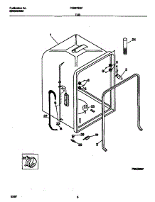 04 - Tub parts for Frigidaire Dishwasher FDB679GFC0 from AppliancePartsPros.com