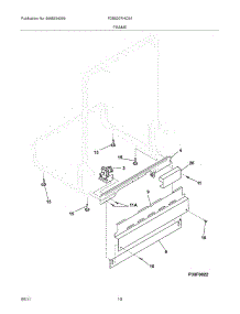 11 - Frame parts for Frigidaire Dishwasher FDB520RHC0A from AppliancePartsPros.com