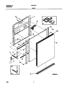 03 - Door parts for Frigidaire Dishwasher FDB737GFT2 from AppliancePartsPros.com