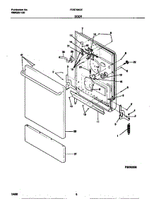 04 - Door parts for Frigidaire Dishwasher FDB768GEW0 from AppliancePartsPros.com