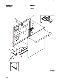 03 - Door parts for Frigidaire Dishwasher FDB836GFS4 from AppliancePartsPros.com