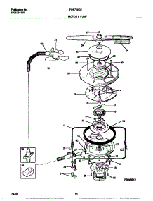 06 - Motor & Pump parts for Frigidaire Dishwasher FDB768GEW0 from AppliancePartsPros.com