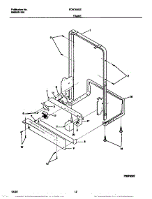 07 - Frame parts for Frigidaire Dishwasher FDB768GEW0 from AppliancePartsPros.com