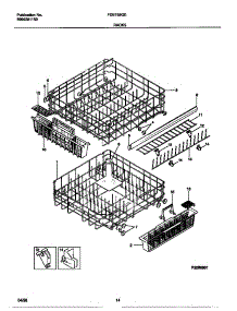 08 - Racks parts for Frigidaire Dishwasher FDB768GEW0 from AppliancePartsPros.com