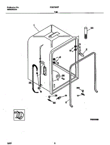 04 - Tub parts for Frigidaire Dishwasher FDB736GFS1 from AppliancePartsPros.com