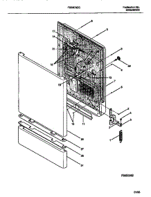 04 - Door parts for Frigidaire Dishwasher FDB878GCT0 from AppliancePartsPros.com
