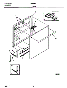 03 - Door parts for Frigidaire Dishwasher FDB989GFC0 from AppliancePartsPros.com