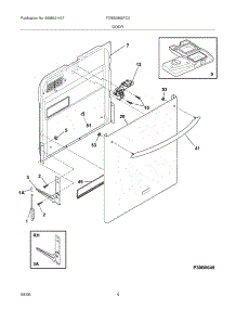05 - Door parts for Frigidaire Dishwasher FDBB2865FC3 from AppliancePartsPros.com