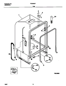 04 - Tub parts for Frigidaire Dishwasher FDB989GFC0 from AppliancePartsPros.com