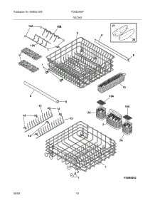 13 - Racks parts for Frigidaire Dishwasher FDBB2455FS1 from AppliancePartsPros.com
