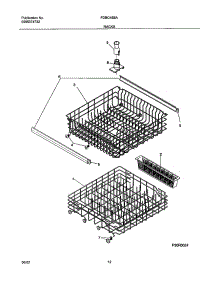 13 - Racks parts for Frigidaire Dishwasher FDBC45BAB1 from AppliancePartsPros.com
