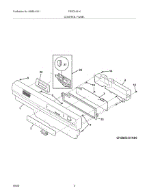 03 - Control Panel parts for Frigidaire Dishwasher FGBD2431KW0 from AppliancePartsPros.com