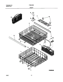 13 - Racks parts for Frigidaire Dishwasher FDBL955BS0 from AppliancePartsPros.com