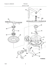 09 - Motor & Pump parts for Frigidaire Dishwasher FFBD2405KW0 from AppliancePartsPros.com
