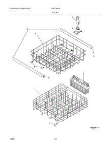 13 - Racks parts for Frigidaire Dishwasher FFBD2405KW0 from AppliancePartsPros.com