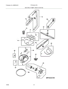 09 - Motor / Pump / Wash System parts for Frigidaire Dishwasher FPHD2491KF0 from AppliancePartsPros.com