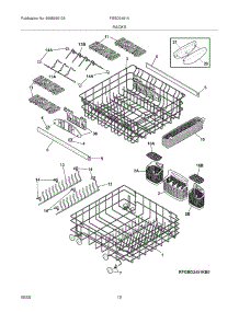 13 - Racks parts for Frigidaire Dishwasher FGBD2451KF0 from AppliancePartsPros.com