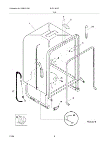 07 - Tub parts for Frigidaire Dishwasher GLD2160SCC0 from AppliancePartsPros.com