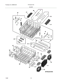 13 - Racks parts for Frigidaire Dishwasher FPHD2491KF0 from AppliancePartsPros.com