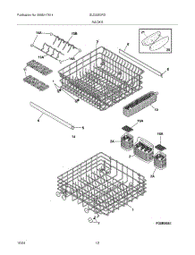 13 - Racks parts for Frigidaire Dishwasher GLD2250RDC0 from AppliancePartsPros.com
