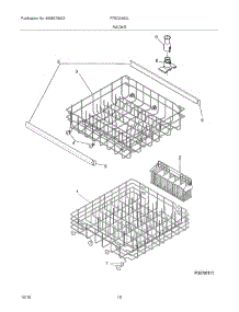 13 - Racks parts for Frigidaire Dishwasher FFBD2403LB0B from AppliancePartsPros.com