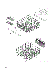 13 - Racks parts for Frigidaire Dishwasher FGBD2431KQ1 from AppliancePartsPros.com