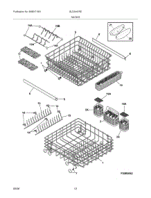 13 - Racks parts for Frigidaire Dishwasher GLD2440REB2 from AppliancePartsPros.com