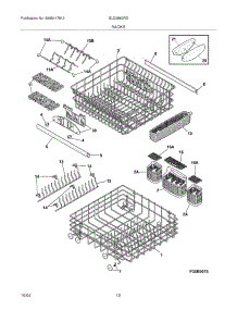 13 - Racks parts for Frigidaire Dishwasher GLD2860RDB0 from AppliancePartsPros.com