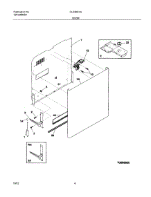 05 - Door parts for Frigidaire Dishwasher GLDB653AS2 from AppliancePartsPros.com
