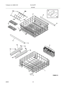 13 - Racks parts for Frigidaire Dishwasher GLD2445RFS2 from AppliancePartsPros.com