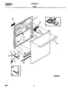 03 - Door parts for Frigidaire Dishwasher GPDB998JC0 from AppliancePartsPros.com
