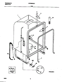 04 - Tub parts for Frigidaire Dishwasher GPDB998JC0 from AppliancePartsPros.com
