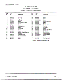 Cabinet / Drum / Heater Assembly Page 2 parts for Frigidaire Dryer 7308-87E from AppliancePartsPros.com